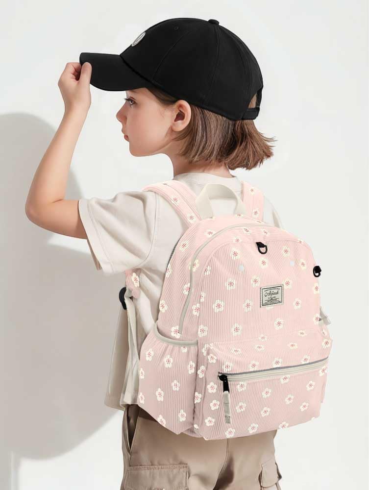 Corduroy Toddler Backpack for Boys 2-5: Preschool Backpacks for Girls - 13.5 H Fit Folder